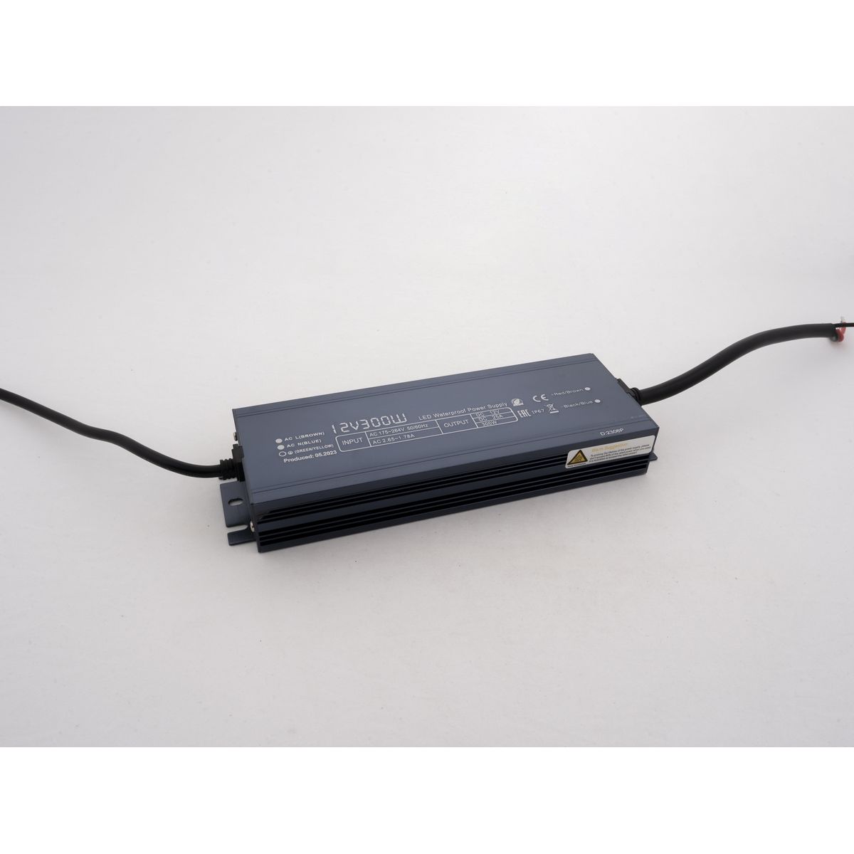 Блок питания LEDS POWER 300Вт 12В IP67 алюминий SLIM 003122