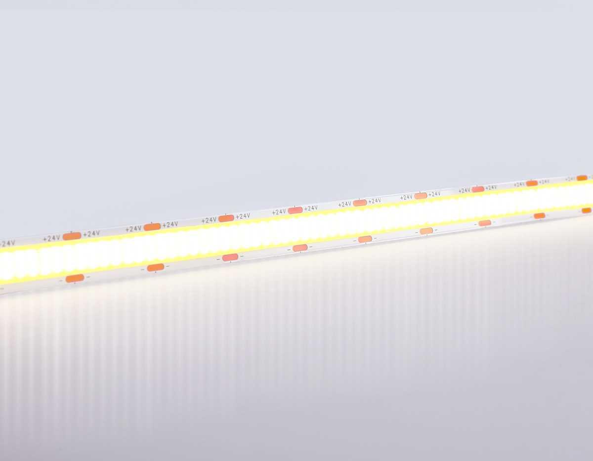 Светодиодная лента Ambrella Light GS4802 COB 616Led/19W m/ 24V IP20 4500K/ 5m*12mm*2mm (2 конт.) GS4802