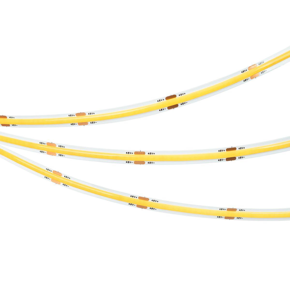 Светодиодная лента Arlight 8W/m 320LED/m CSP теплый белый 50М COB-X320-8mm 48V Warm3000 043244