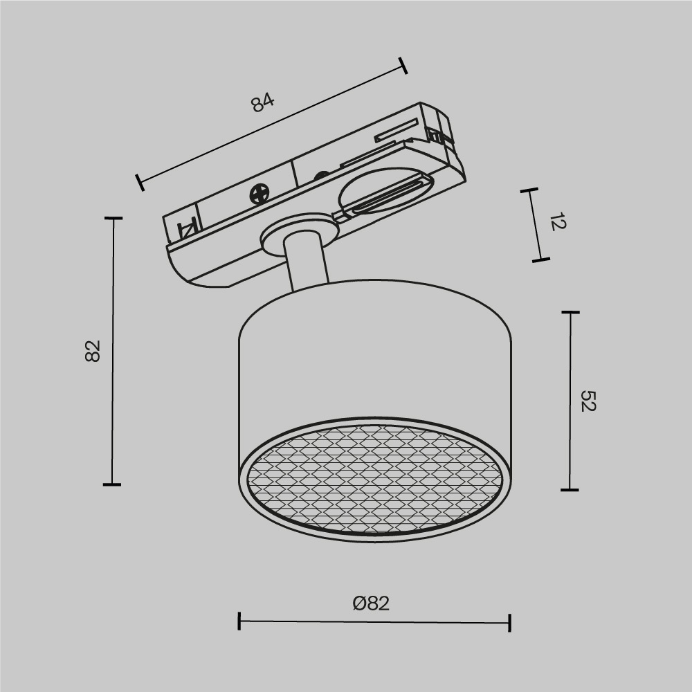 Трековый светильник Maytoni Technical TR225-1-GX53-W