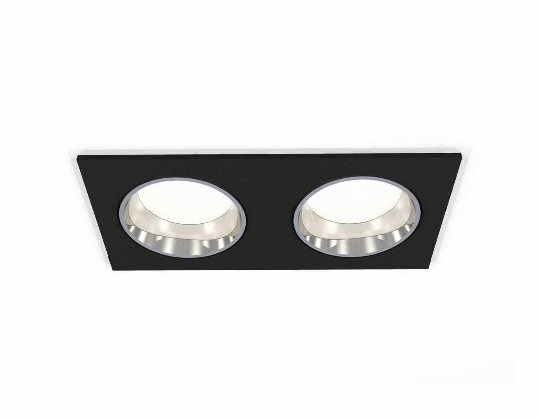 Комплект встраиваемого светильника Ambrella light Techno Spot XC6526003 SBK/PSL черный песок/серебро полированное (C6526, N6112)