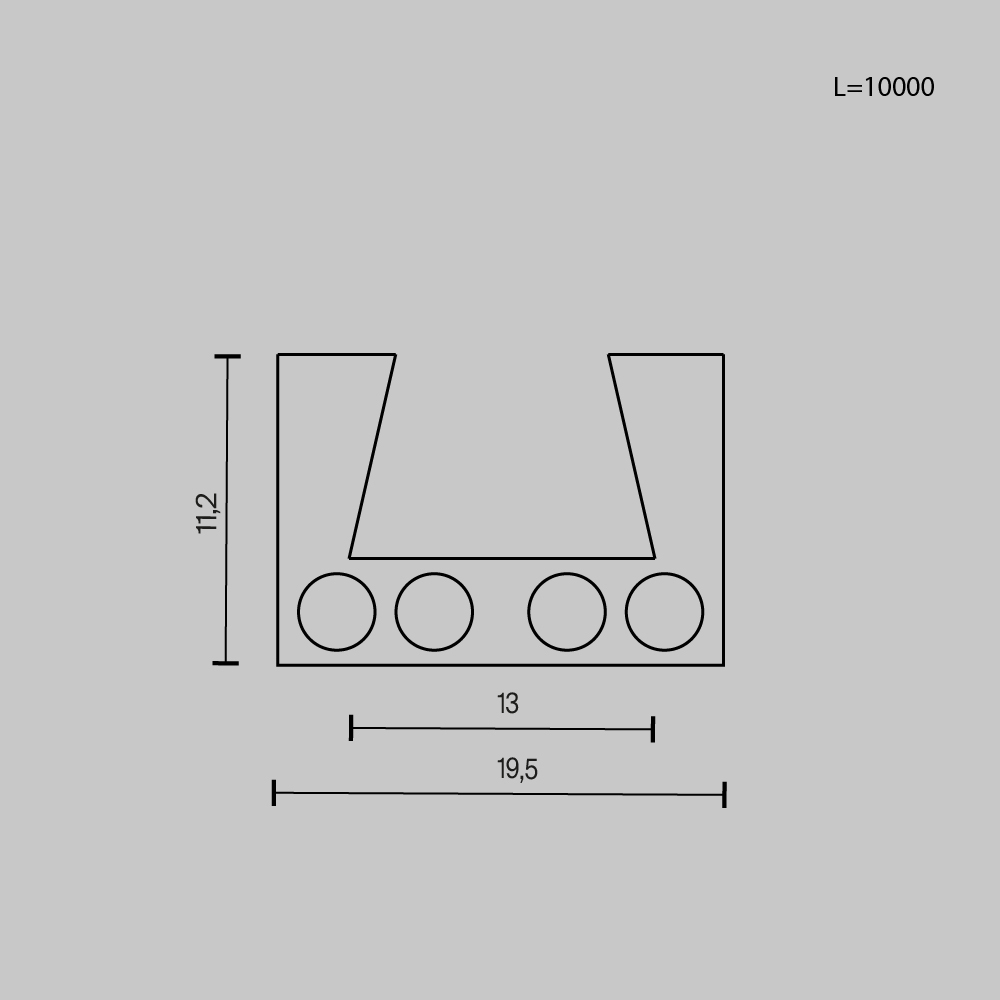 Шинопровод Maytoni Technical Busbar trunkings Elasity TRX160-1110B