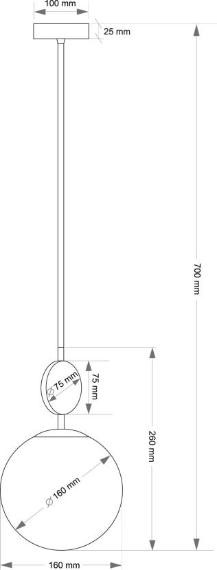 Подвесной светильник KUTEK DIMARO DIM-ZW-1(BN)160