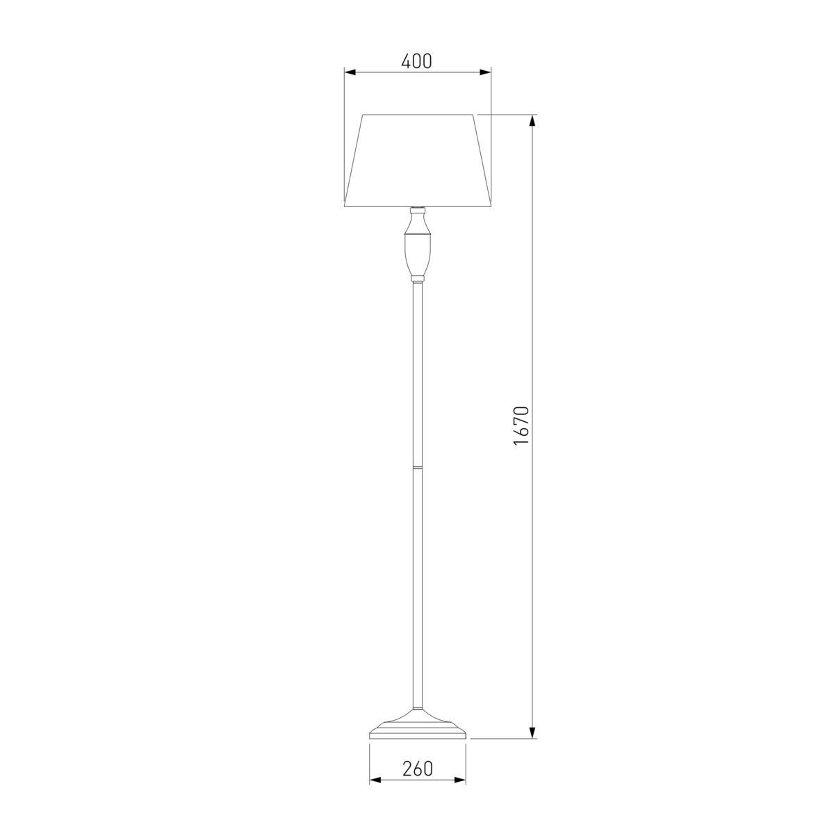 Торшер Eurosvet London 01081/1 белый с золотом