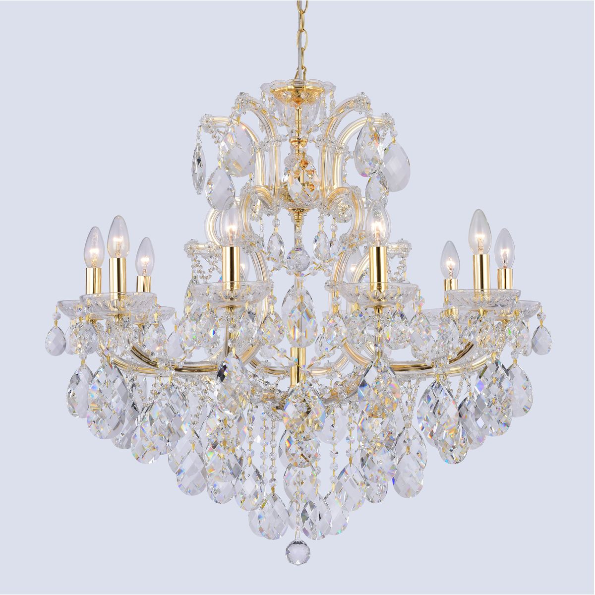 Подвесная люстра Crystal Lux Isabel SP11 Gold/Transparent