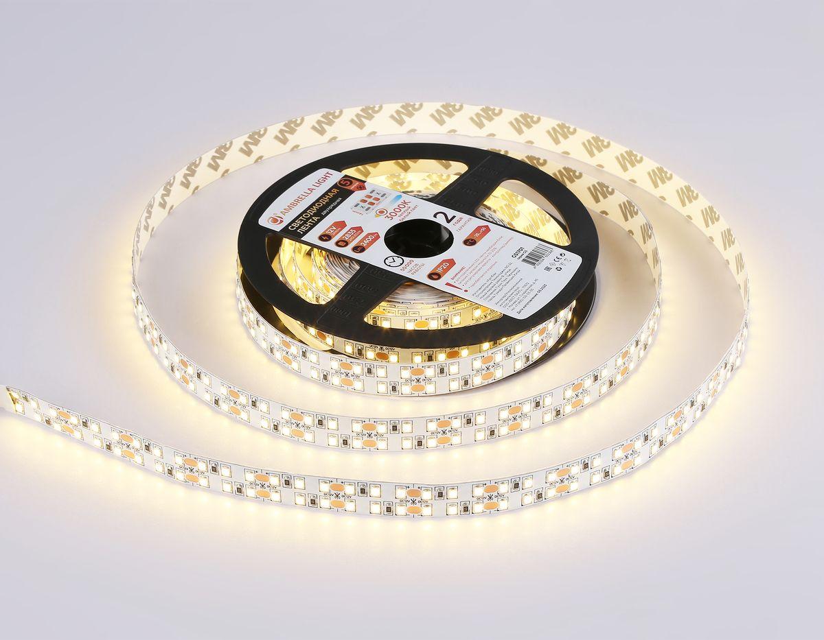 Светодиодная лента Ambrella Light 24W/m 240LED/m 2835SMD теплый белый 5M GS1701