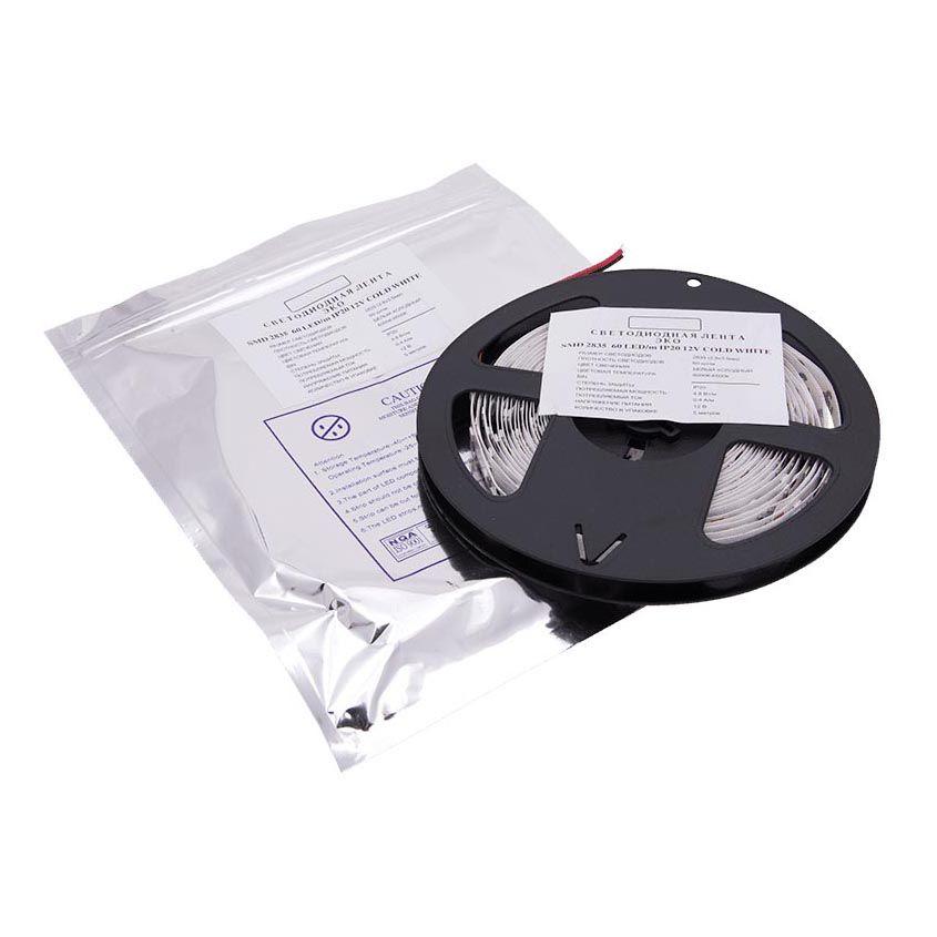 Светодиодная лента SWG 4,8W/m 60LED/m 2835SMD холодный белый 5M 001693