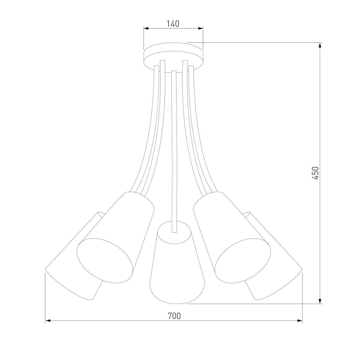 Потолочная люстра TK Lighting 828 Wire Gold