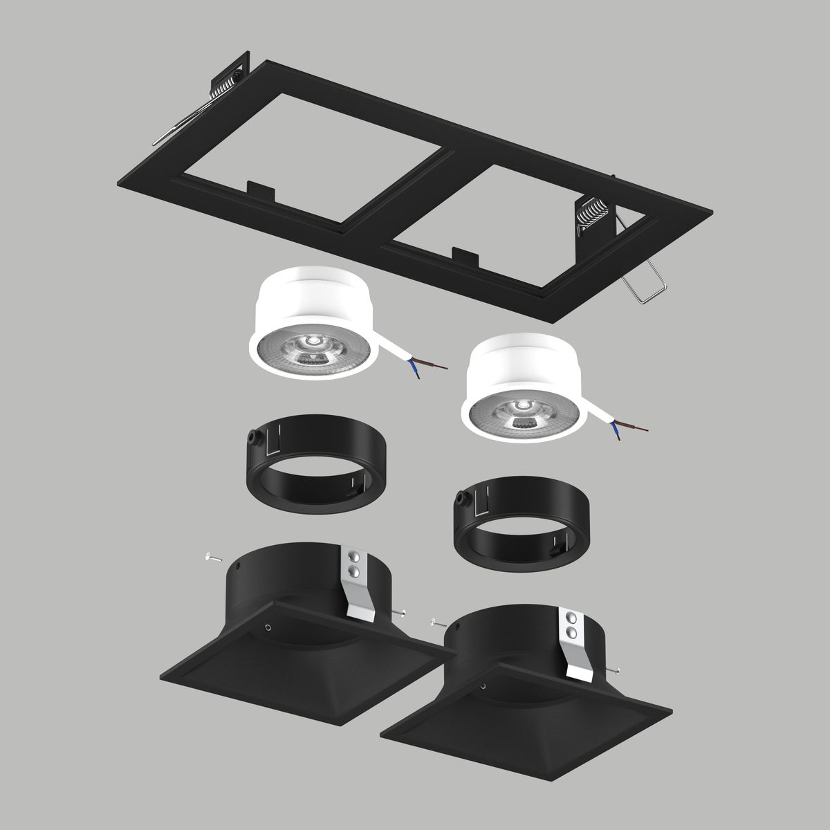 Комплект со светильником Lightstar Domino Quadro (214527+214507+214507+214007+214007) D5270707BMOD