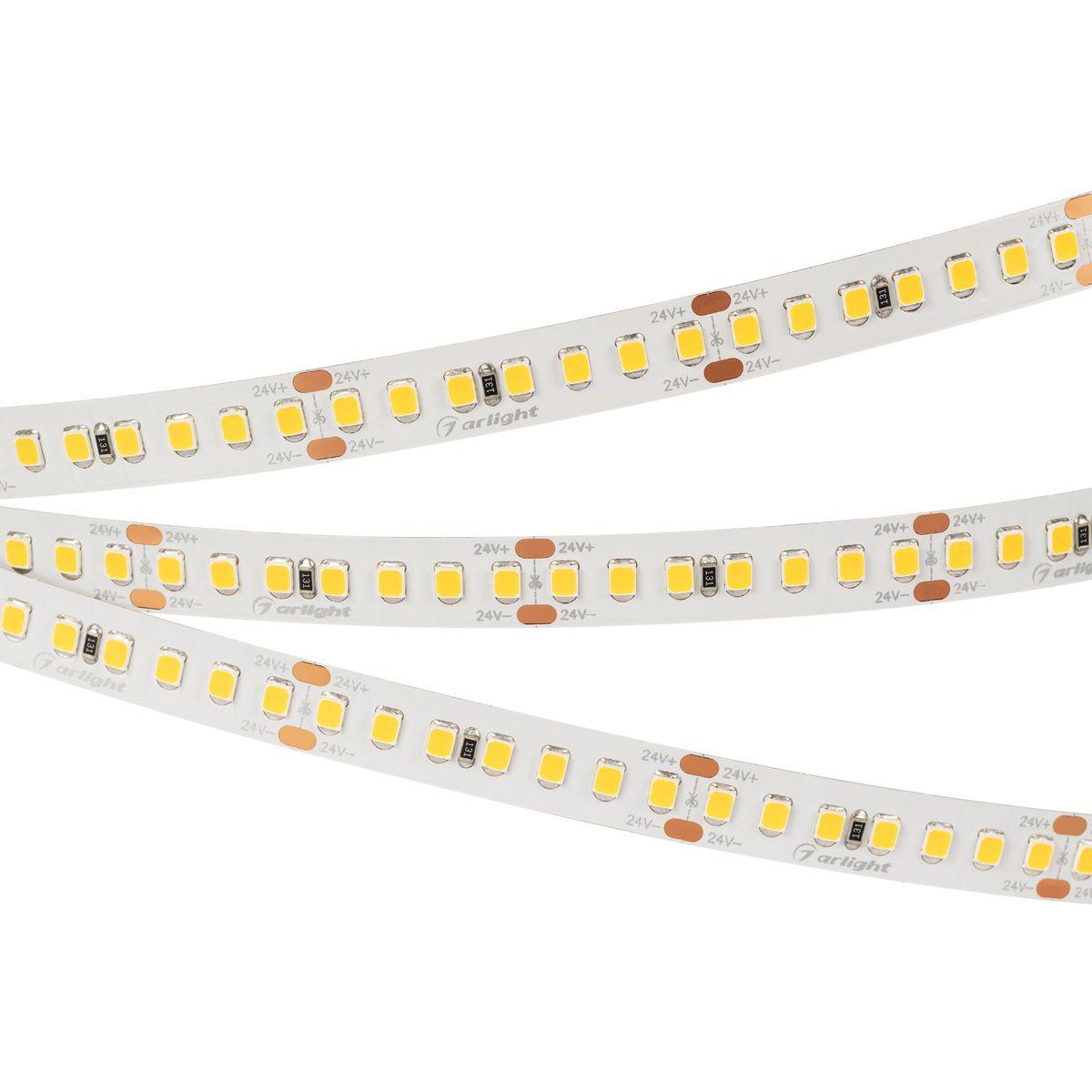 Светодиодная лента Arlight 17W/m 168Led/m 2835SMD теплый белый 5M UL-A168-10mm 24V Warm3000 042326