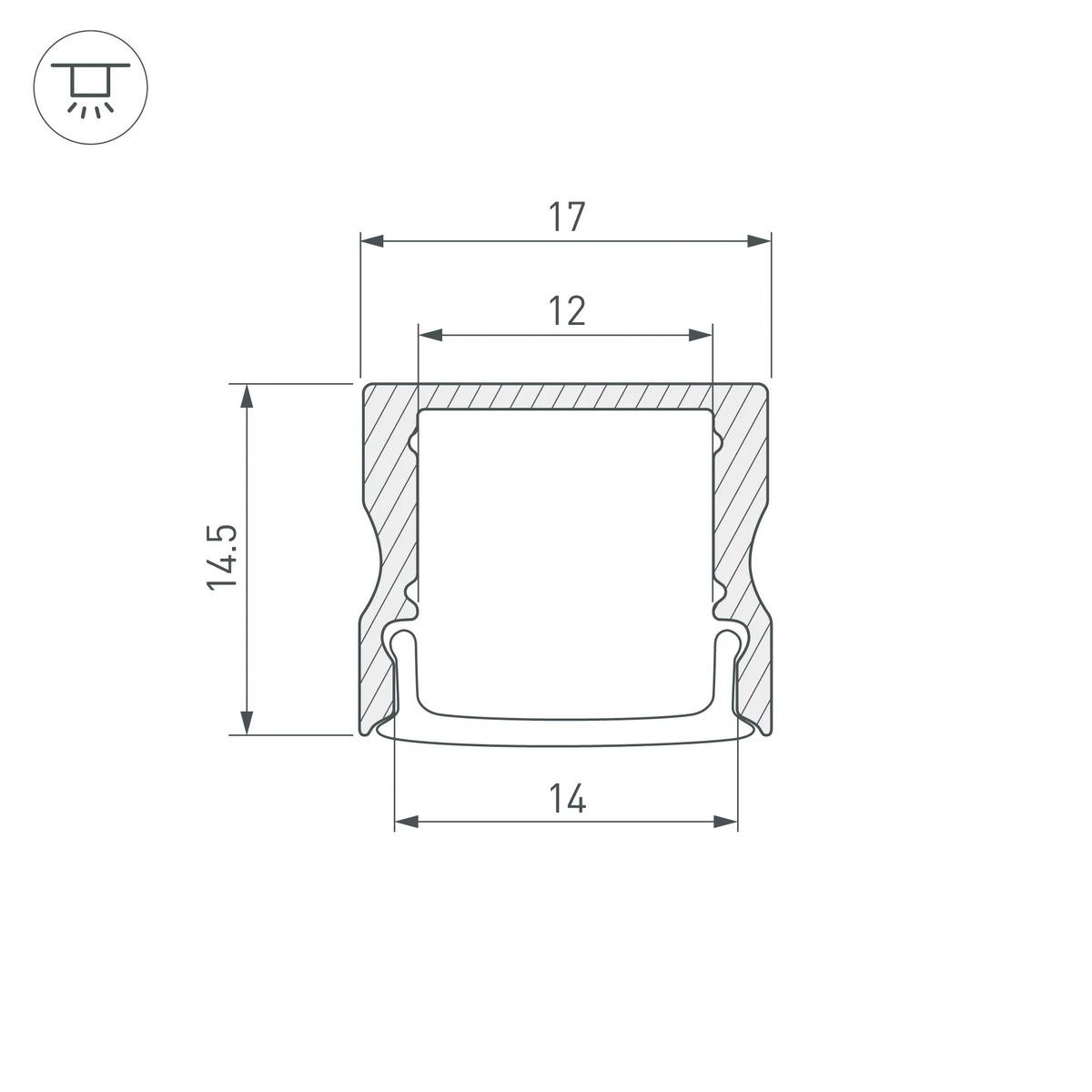 Профиль Arlight LINE-1715-2000 ANOD 044262