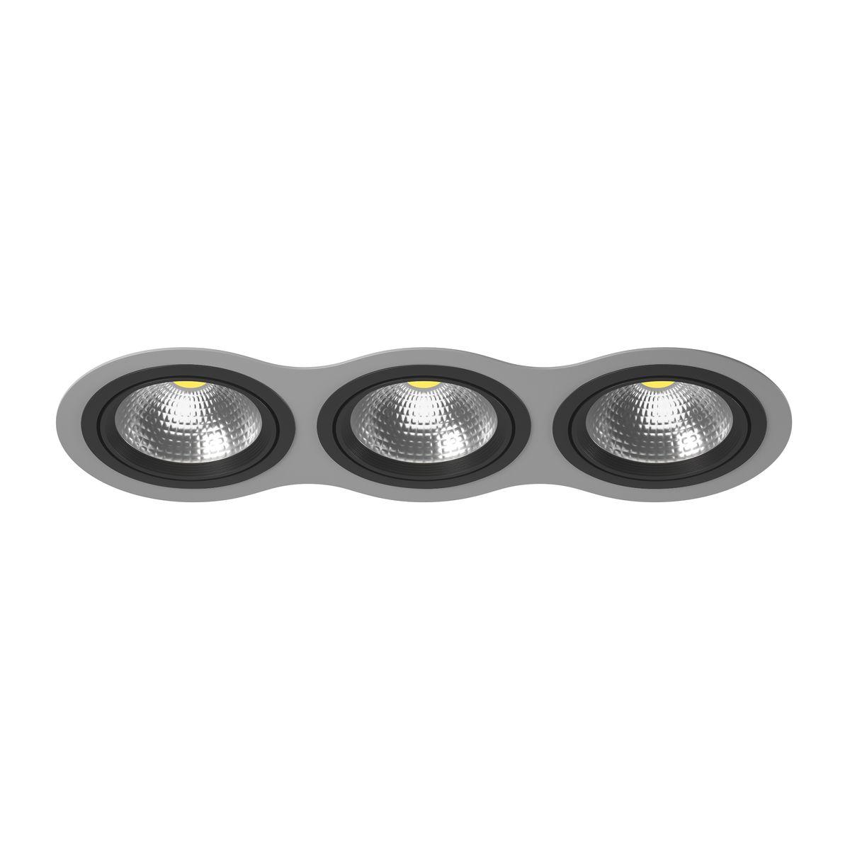 Комплект из светильника и рамки Lightstar Intero 111 (217939+217907+217907+217907) i939070707