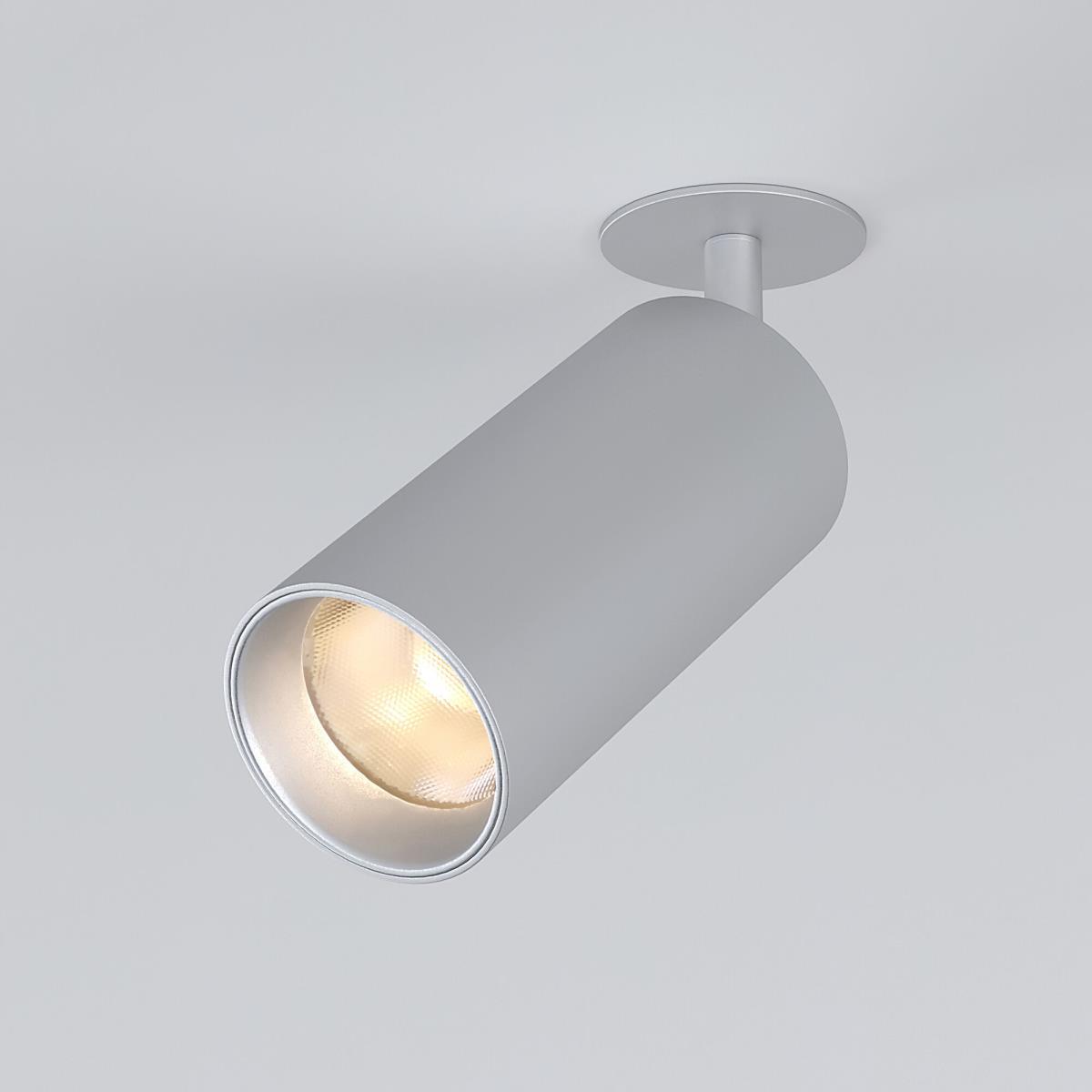Встраиваемый светодиодный спот Elektrostandard Diffe 25066/Led серебряный a058212