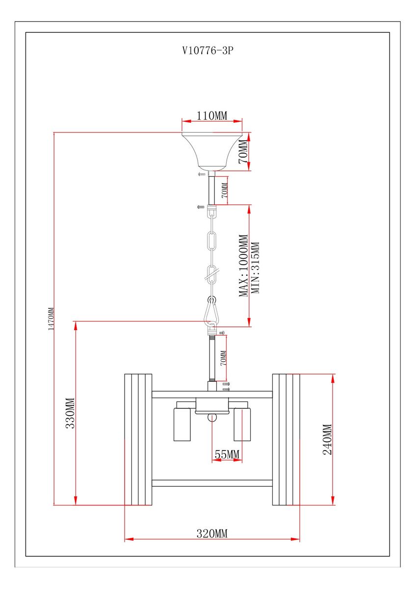 Подвесная люстра Moderli Monte V10776-3P