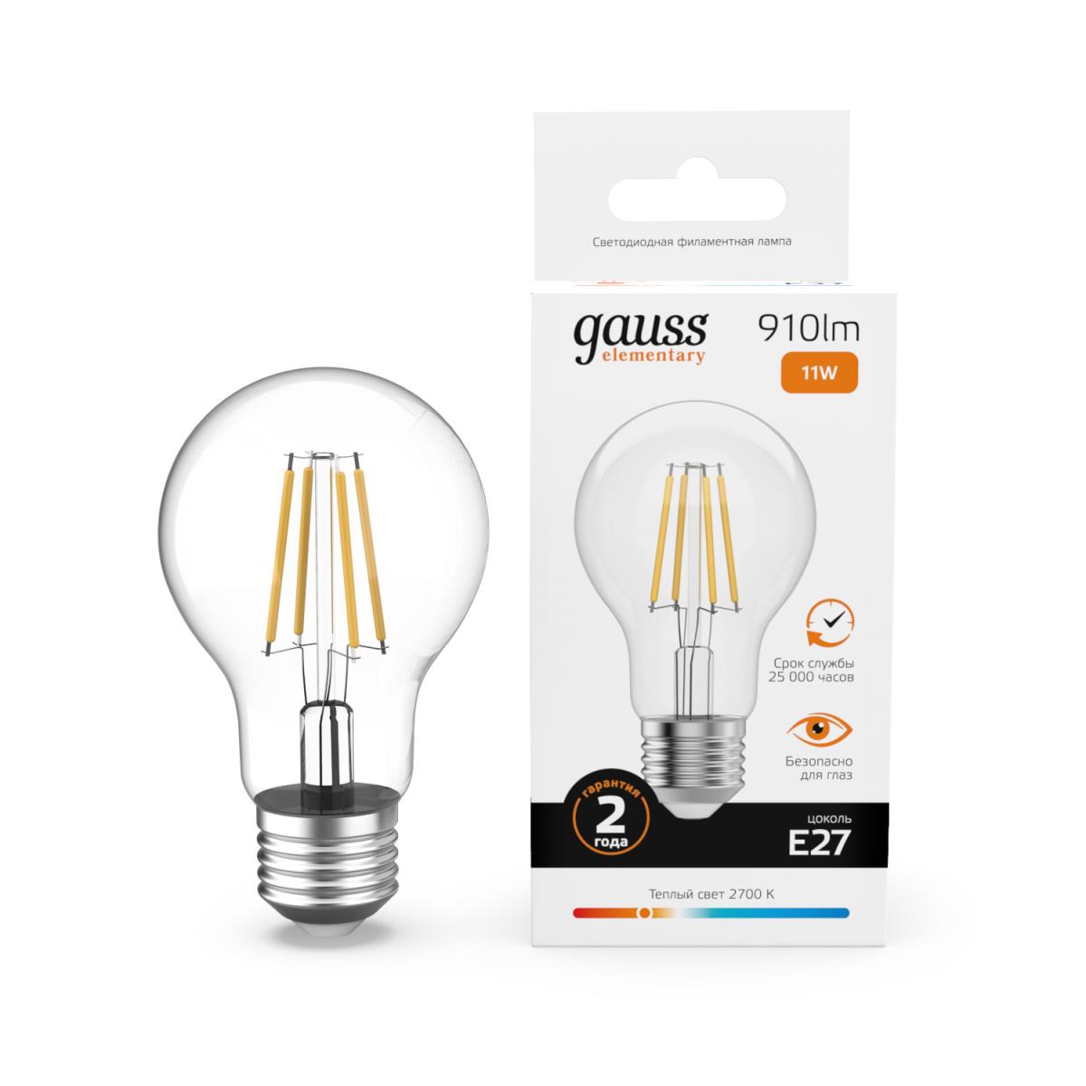 Лампа Gauss Basic Filament FILAMENT ELEMENTARY 22211