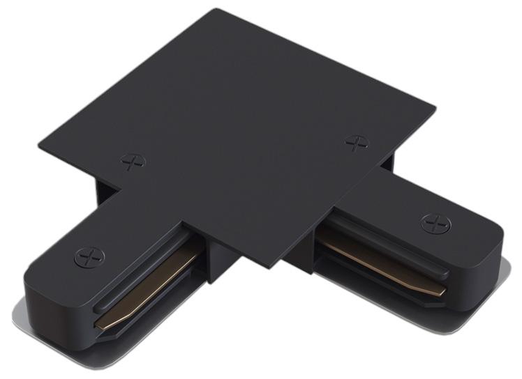 Коннектор L-образный Hesby Lighting Skylite для встраиваемого шинопровода 220В, чёрный HSBL_0015