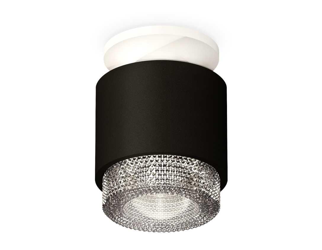 Комплект накладного светильника Ambrella light Techno Spot XS7511042 SBK/SWH/CL черный песок/белый песок/прозрачный (N7925, C7511, N7191)