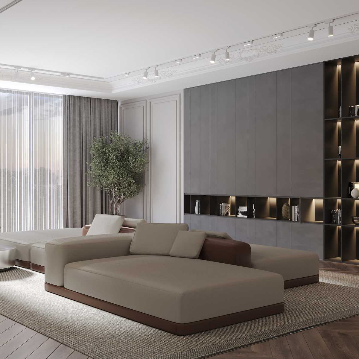 Шинопровод накладной Hesby Lighting Skylite Однофазный 220В-1м, белый HSBL_0026