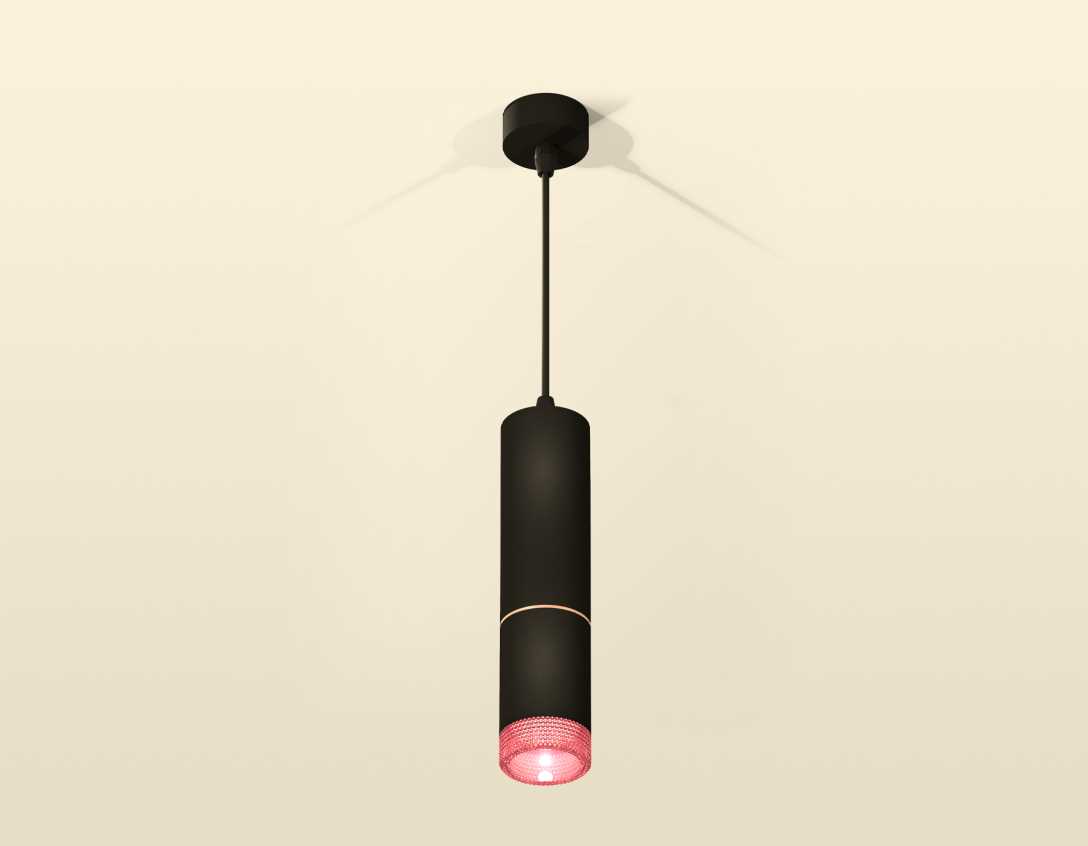 Комплект подвесного светильника Ambrella light Techno Spot XP6313030 SBK/PI черный песок/розовый (A2302, C6343, A2063, C6313, N6152)