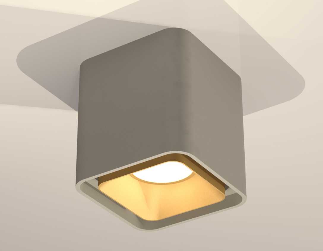 Комплект накладного светильника Ambrella light Techno Spot XS7842004 SGR/SGD серый песок/золото песок (C7842, N7704)