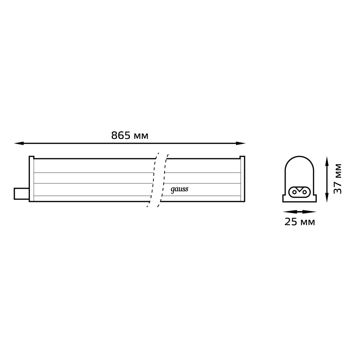 Настенный светодиодный светильник Gauss Fito Led TL 130411912
