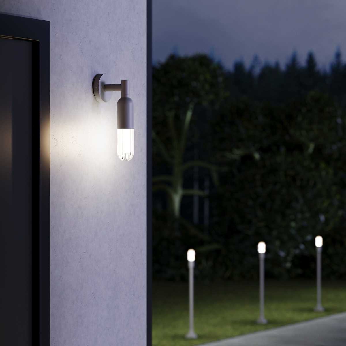 Уличный настенный светодиодный светильник Elektrostandard Isida 35165/U серый a062883