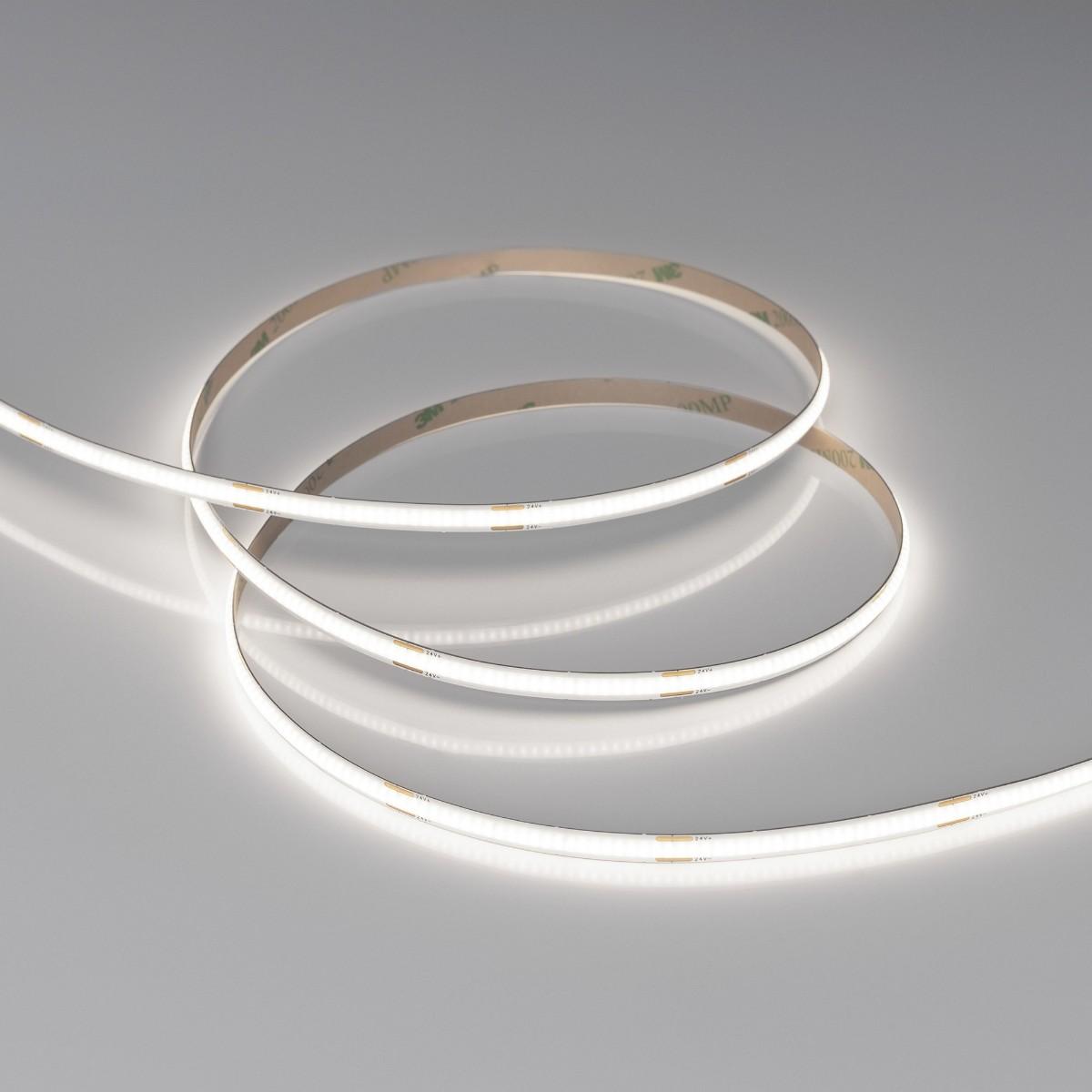 Светодиодная лента Arlight 6W/m 480LED/m CSPSMD холодный белый 4M COB-X480-6mm 24V White6000 039052