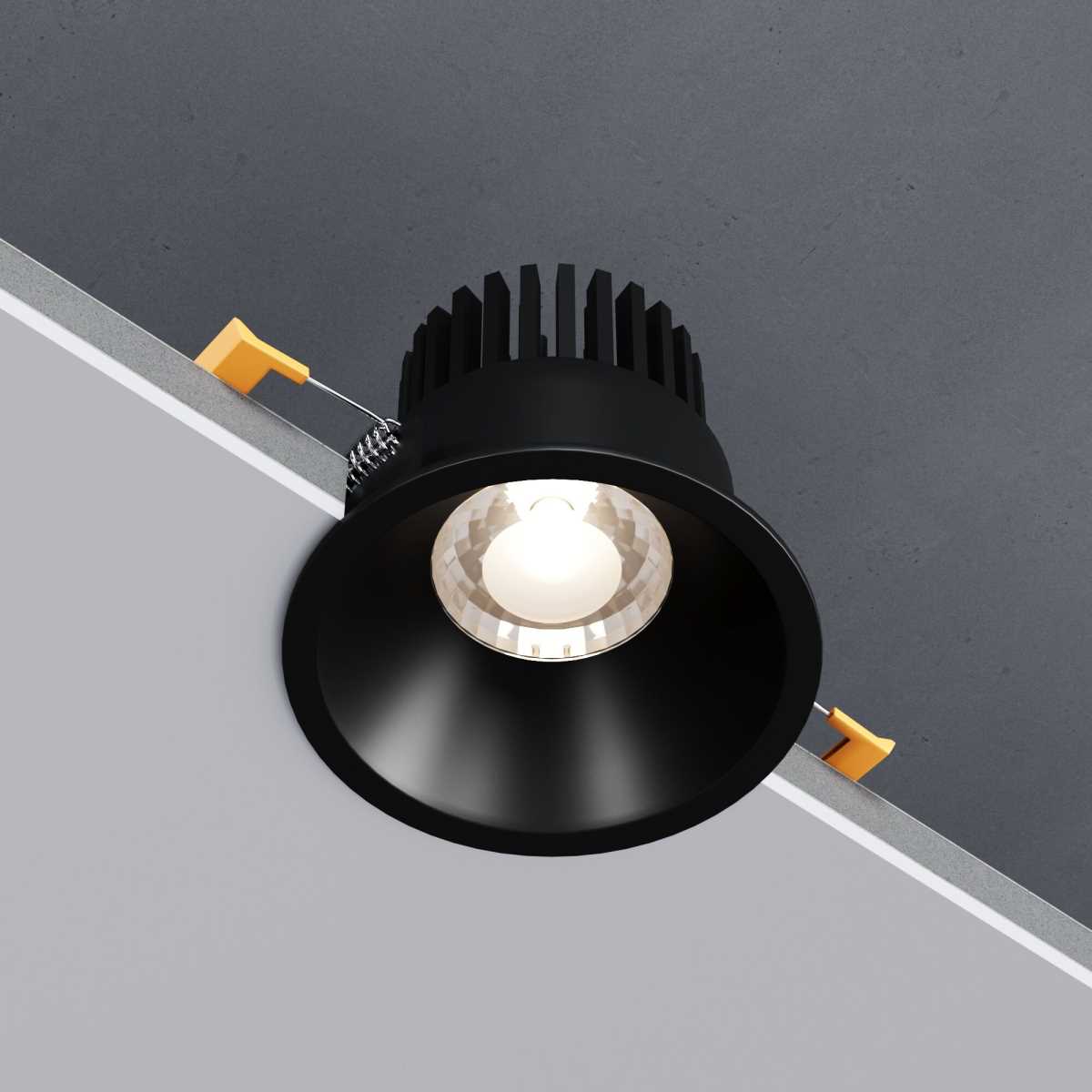 Встраиваемый светодиодный светильник Elektrostandard Lin 15266/LED 7W 3000K BK черный a063926