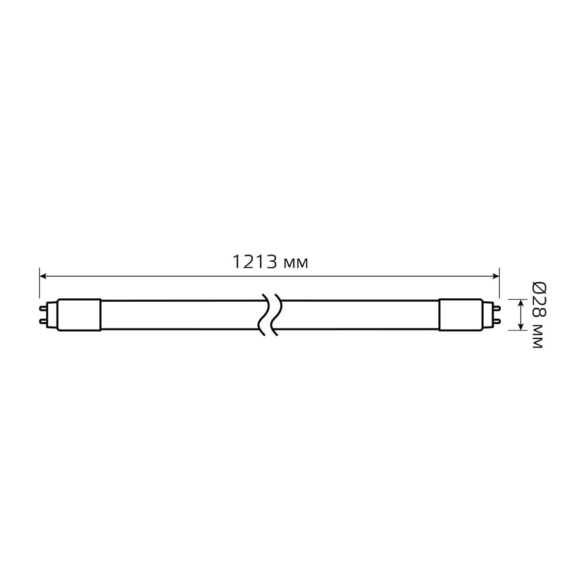Лампа светодиодная Gauss G13 24W 6500К матовая 93034