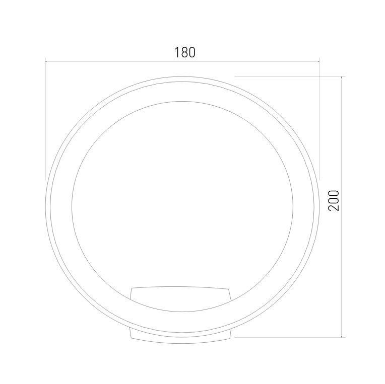 Уличный настенный светодиодный светильник Elektrostandard Ring 1710 Techno Led серый a054932