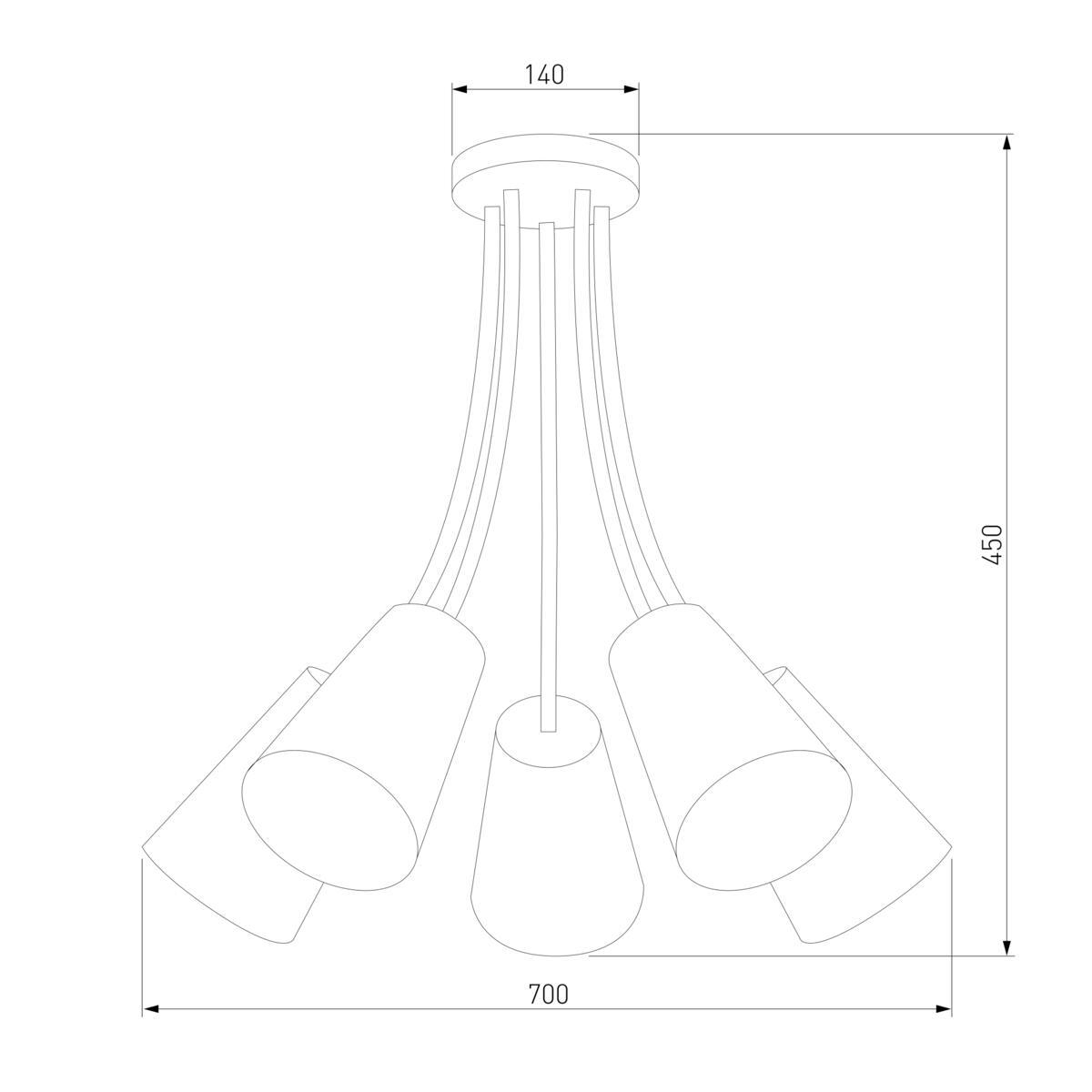 Потолочная люстра TK Lighting 828 Wire Gold