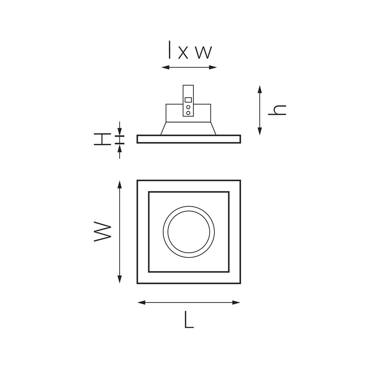 Комплект из светильника и рамки Lightstar Domino Quadro (214513+214503) D51303