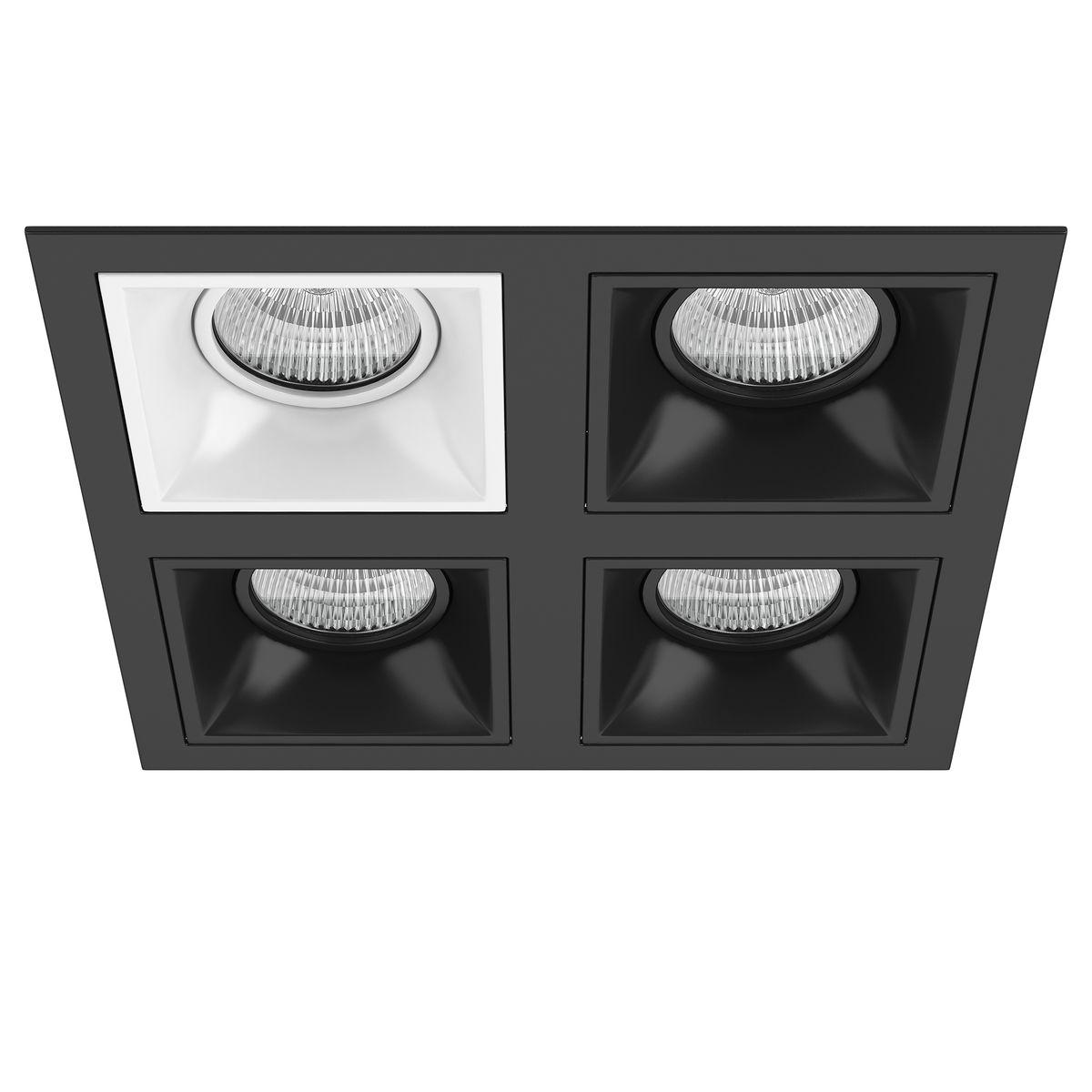 Комплект из светильников и рамки Lightstar Domino Quadro (214547+214506+214507+214507+214507) D54706070707