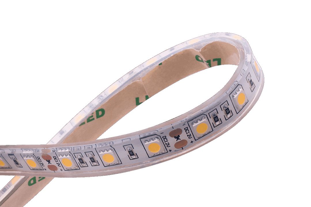 Светодиодная влагозащищенная лента SWG 14,4W/m  60Led/m 5050SMD теплый белый 5M SWG560-12-14.4-WW-68-M 009269