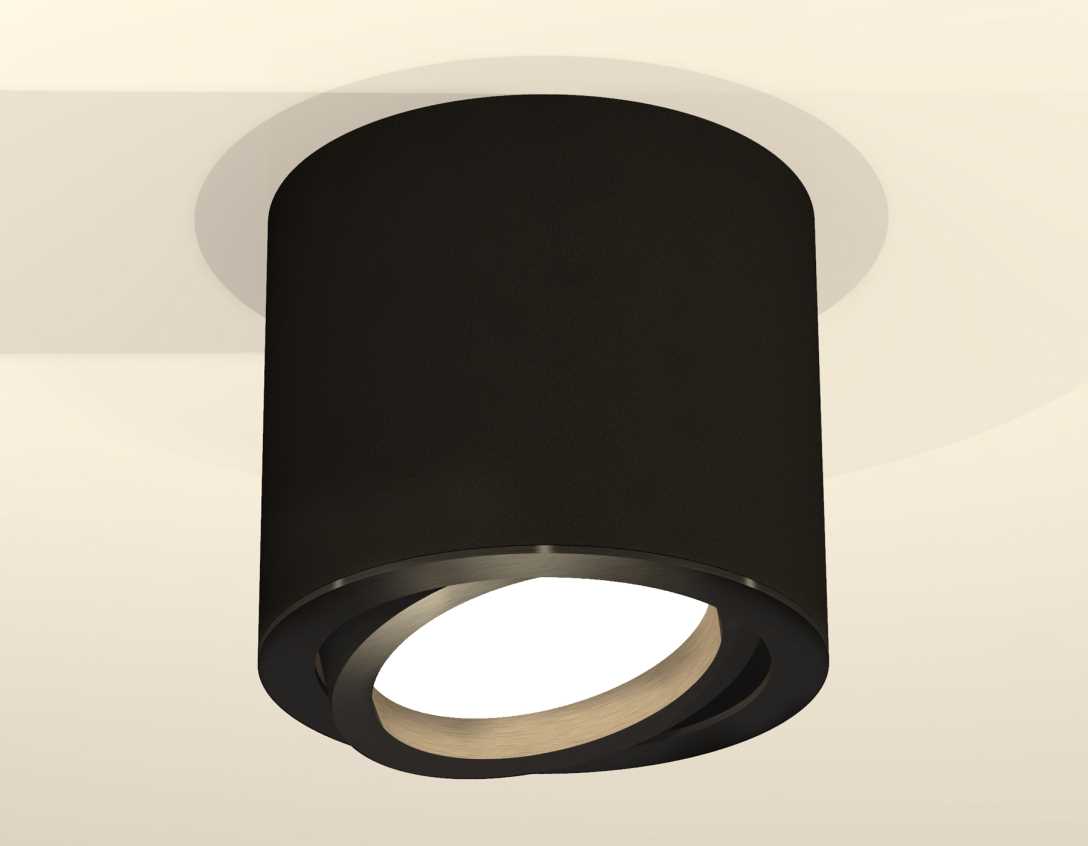 Комплект накладного светильника Ambrella light Techno Spot XS7402001 SBK/PBK черный песок/черный полированный (C7402, N7002)