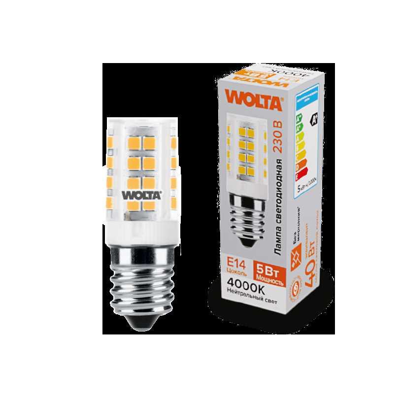 Светодиодная лампа WOLTA WSTD-JCD-5W4KE14-C