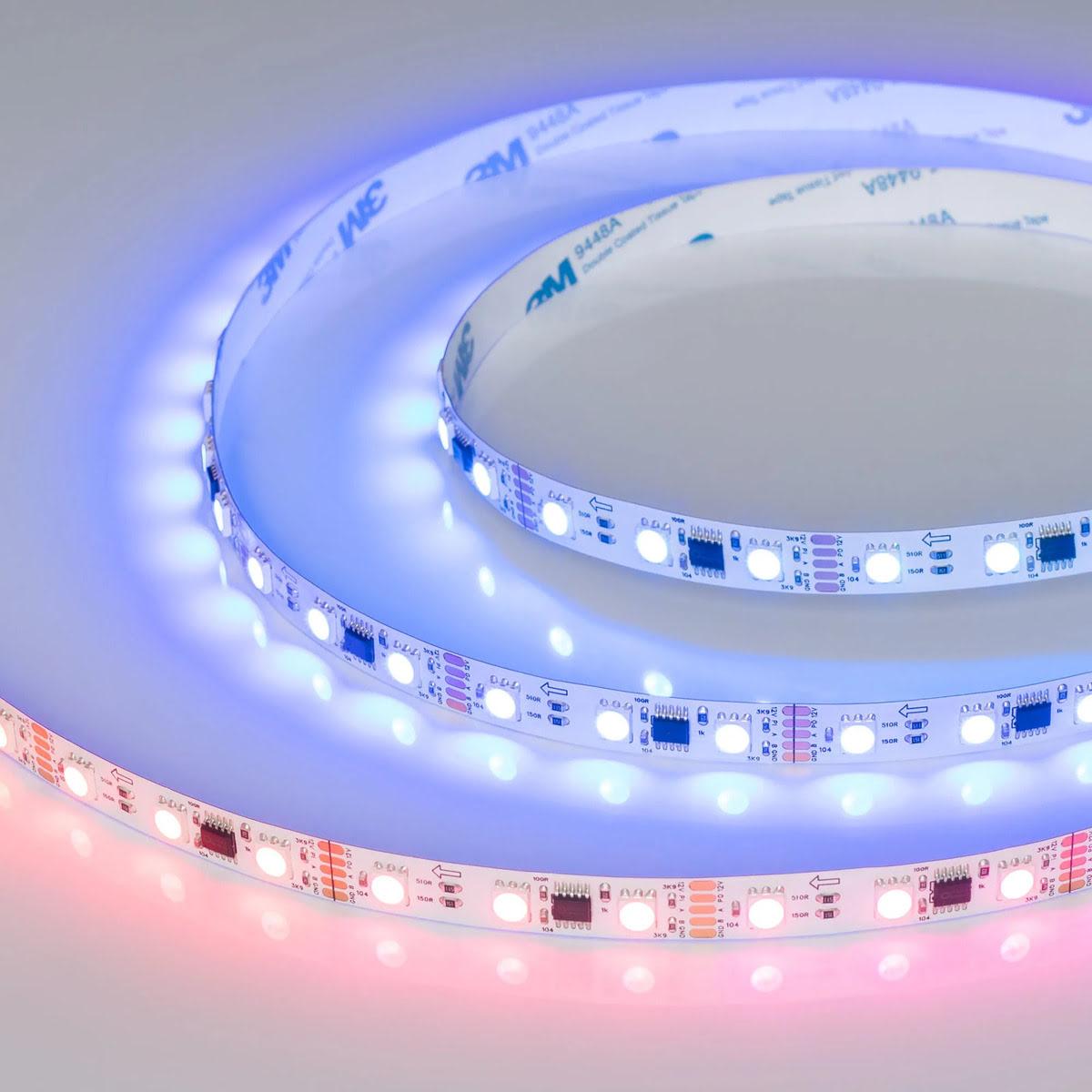 Светодиодная лента Arlight 14W/m 60LED/m 5060SMD разноцветный 5М DMX-B60-10mm 12V 039174
