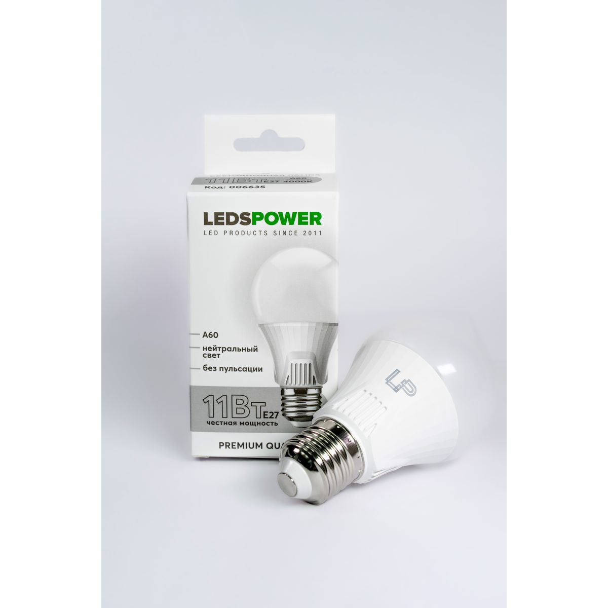 Светодиодная лампа LEDS POWER A60 E27 11Вт 4000К 006635