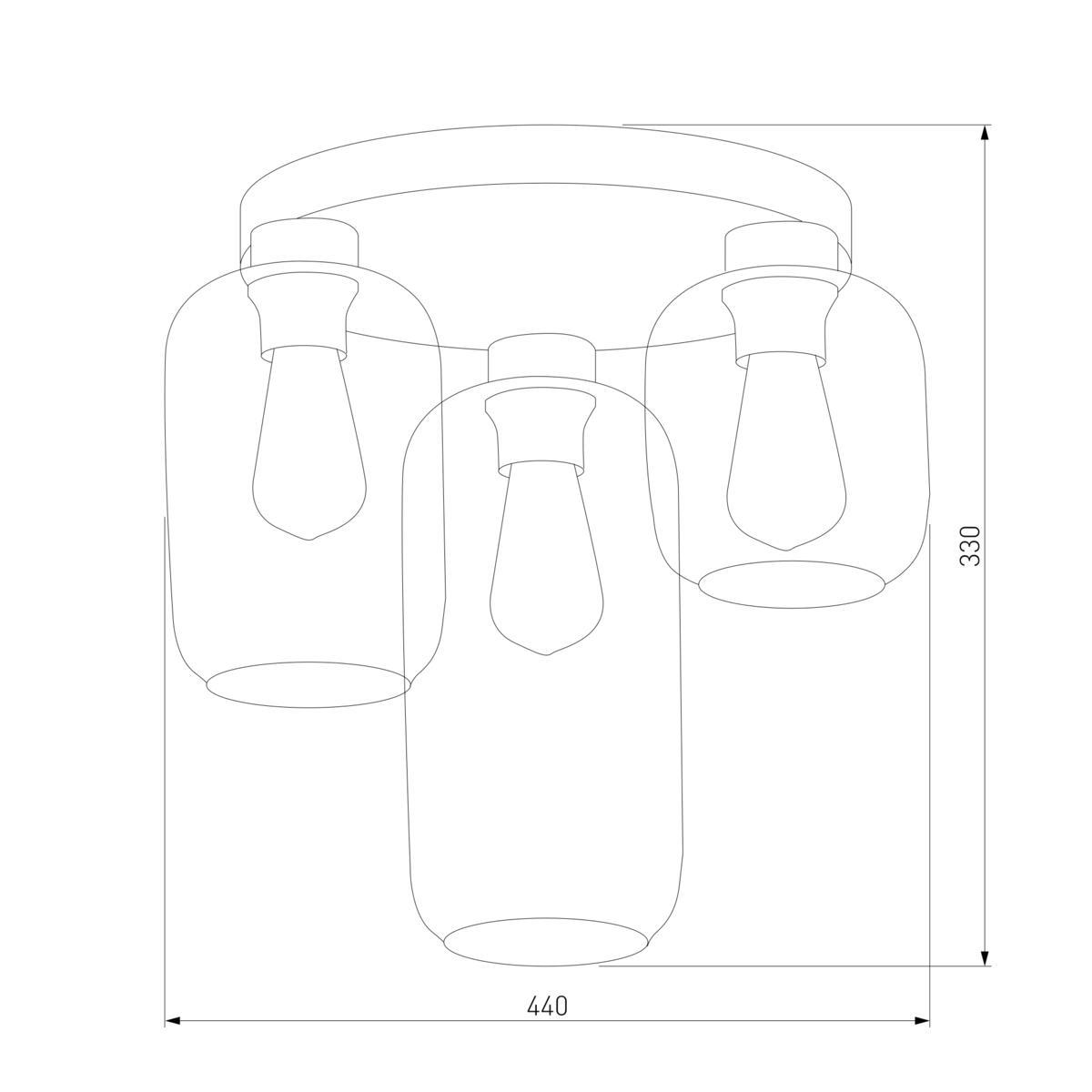 Потолочная люстра TK Lighting 3318 Marco Green