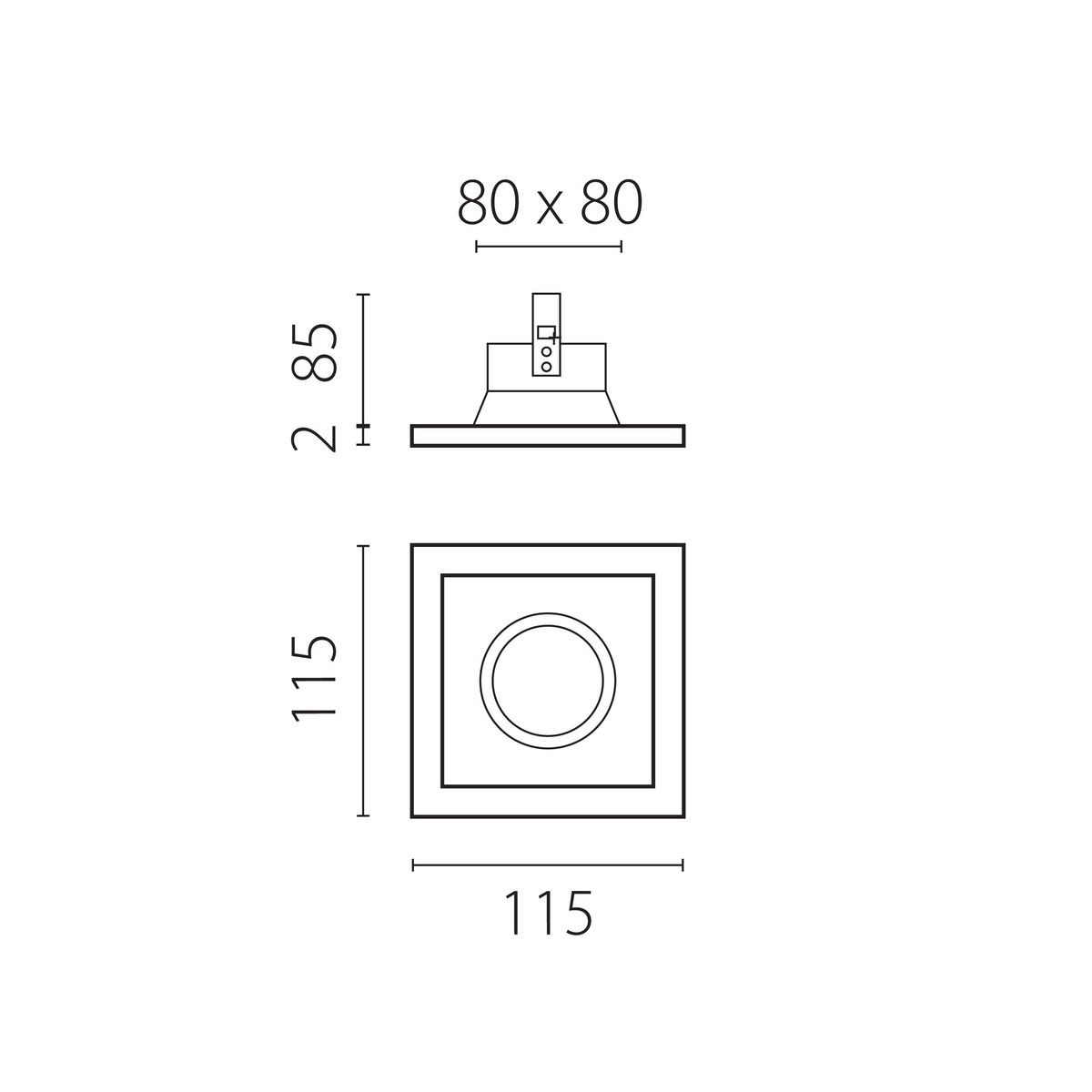 Комплект со светильником Lightstar Domino Quadro (214513+214503+214003) D51303GMOD