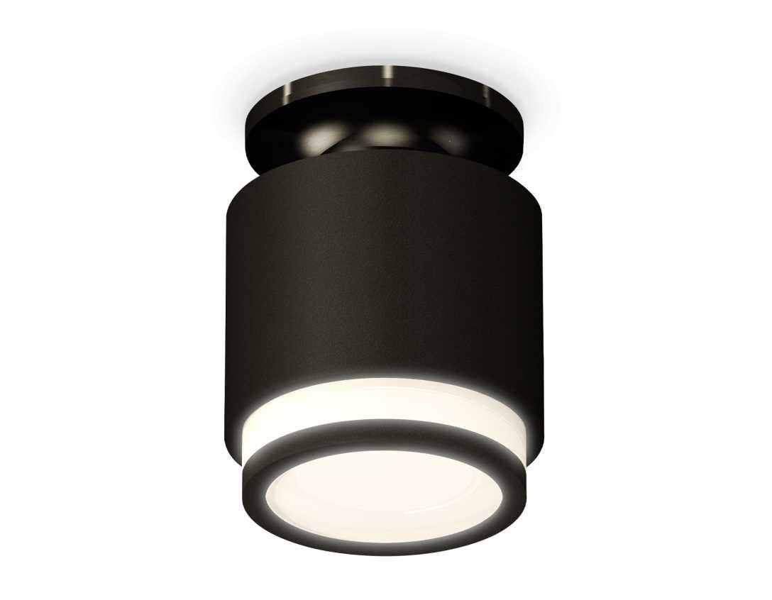 Комплект накладного светильника Ambrella light Techno Spot XS7511063 SBK/PBK/FR черный песок/черный полированный/белый матовый (N7926, C7511, N7121)
