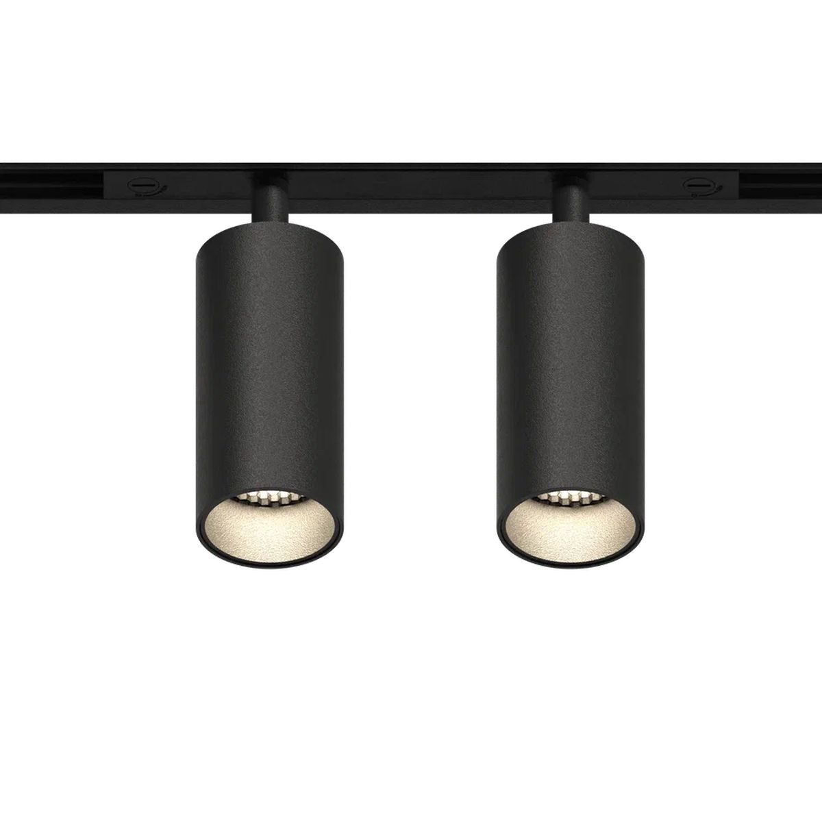 GRAFFIT Трековый светильник TWIN-SPOT LED 48В 2x6Вт 3000К CRI90 15° NO-DIM угольно-черный