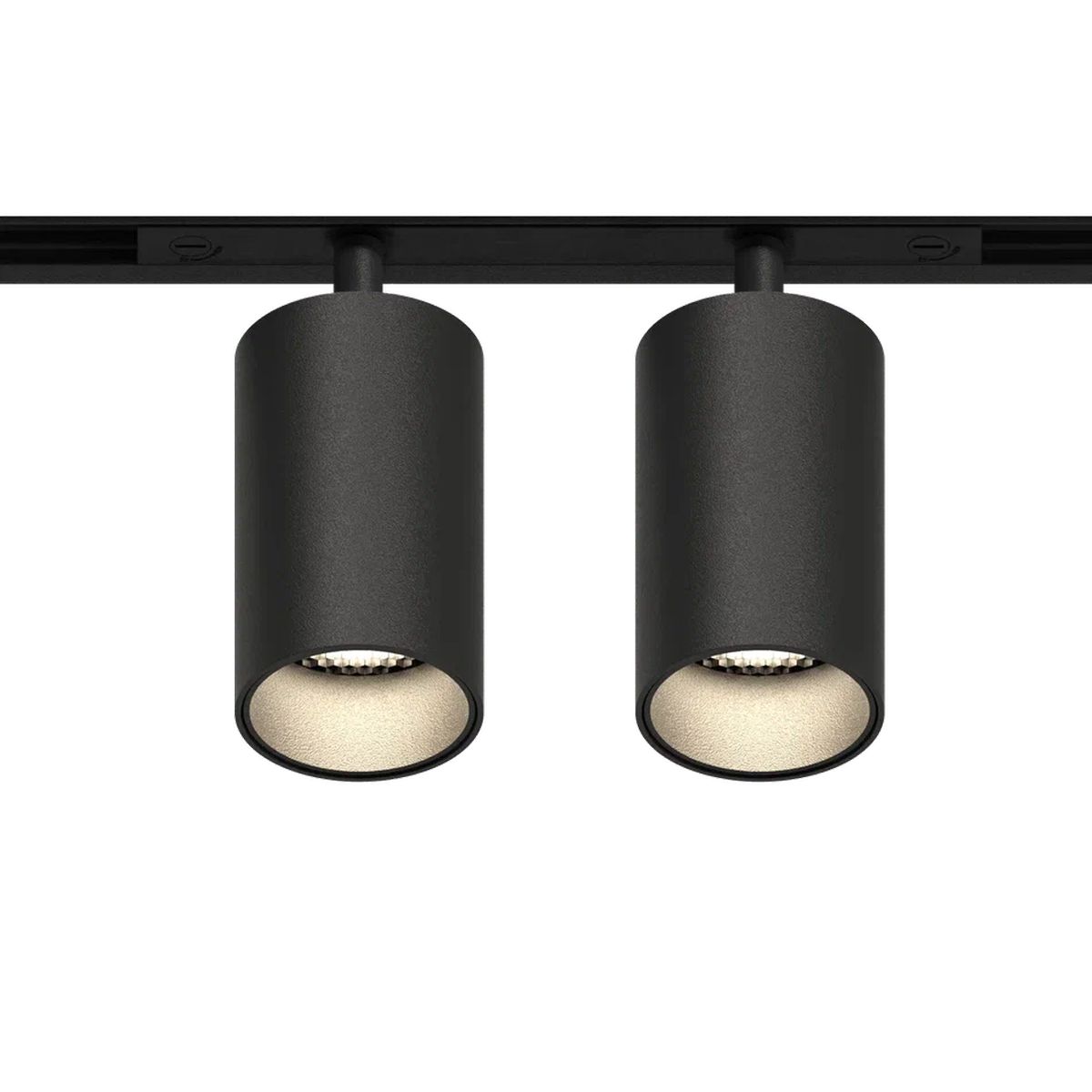 GRAFFIT Трековый светильник TWIN-SPOT LED 48В 2x10Вт 3000К CRI90 36° NO-DIM угольно-черный