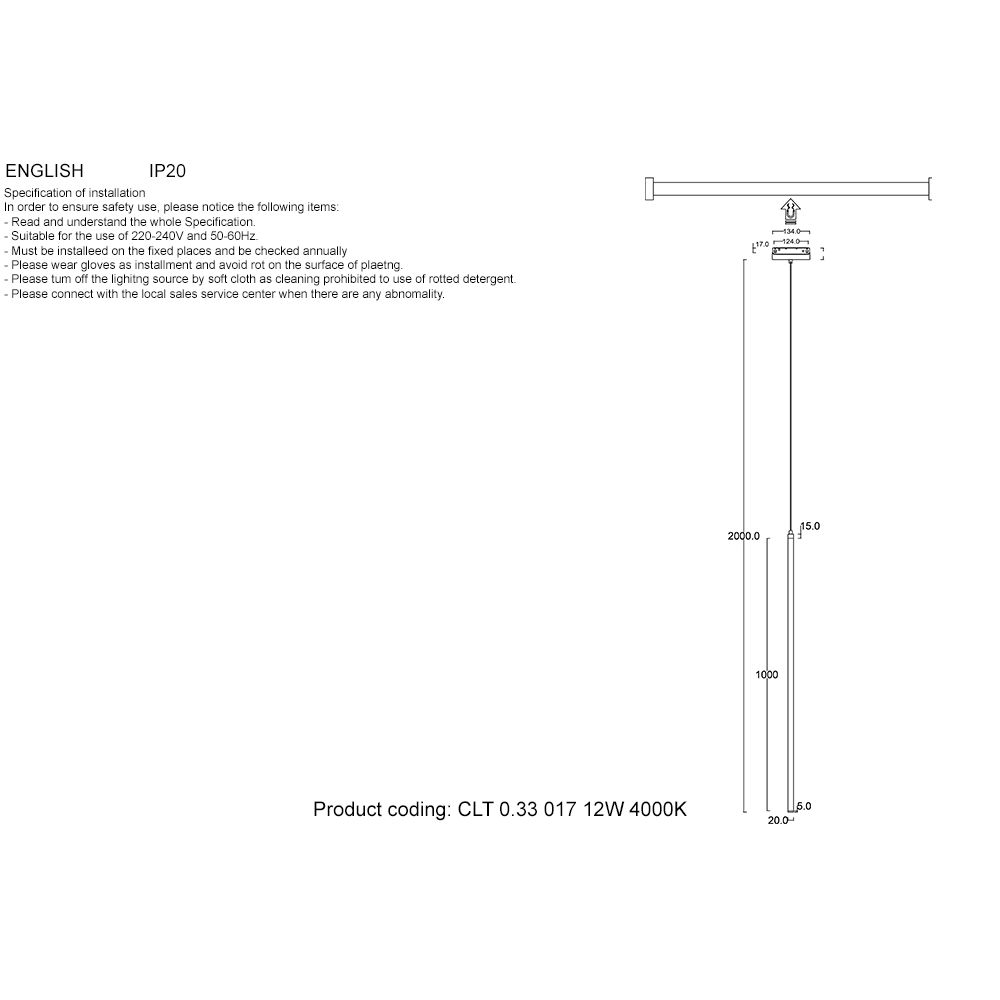 Трековый светодиодный светильник для магнитного шинопровода Crystal Lux Space CLT 0.33 017 12W BL 4000K