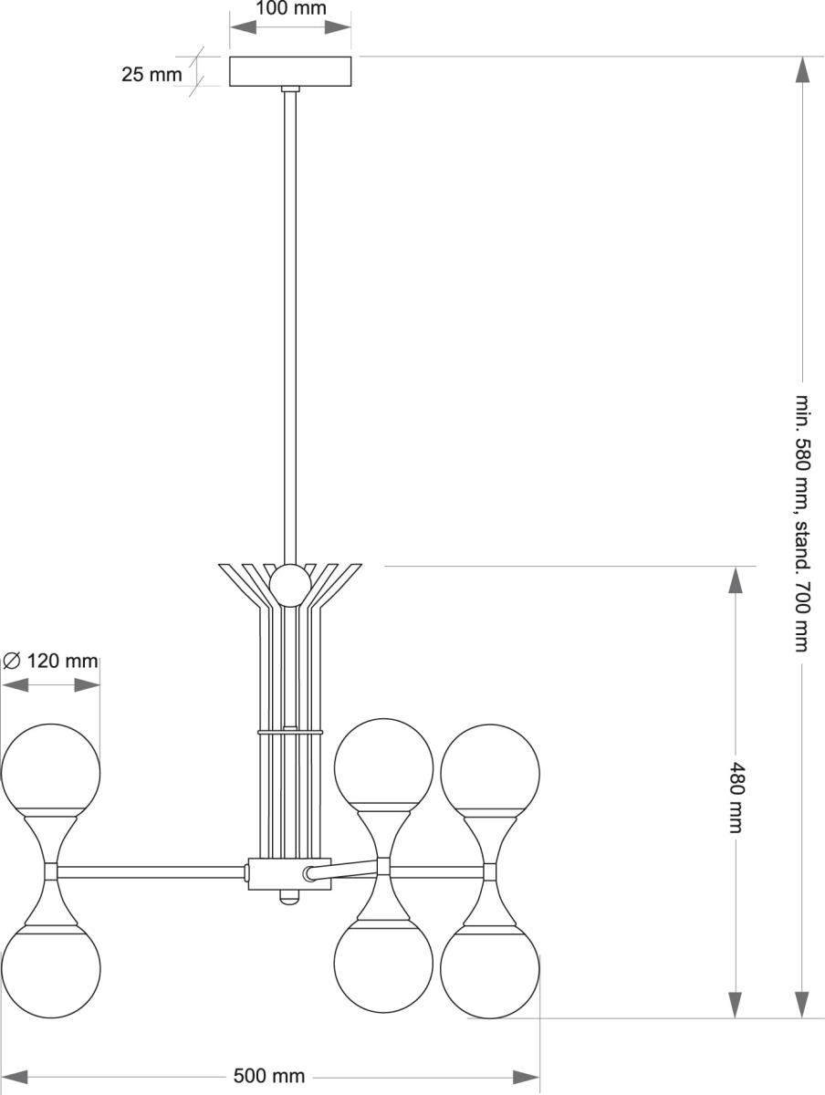 Подвесной светильник KUTEK BAR-ZW-3(Z)