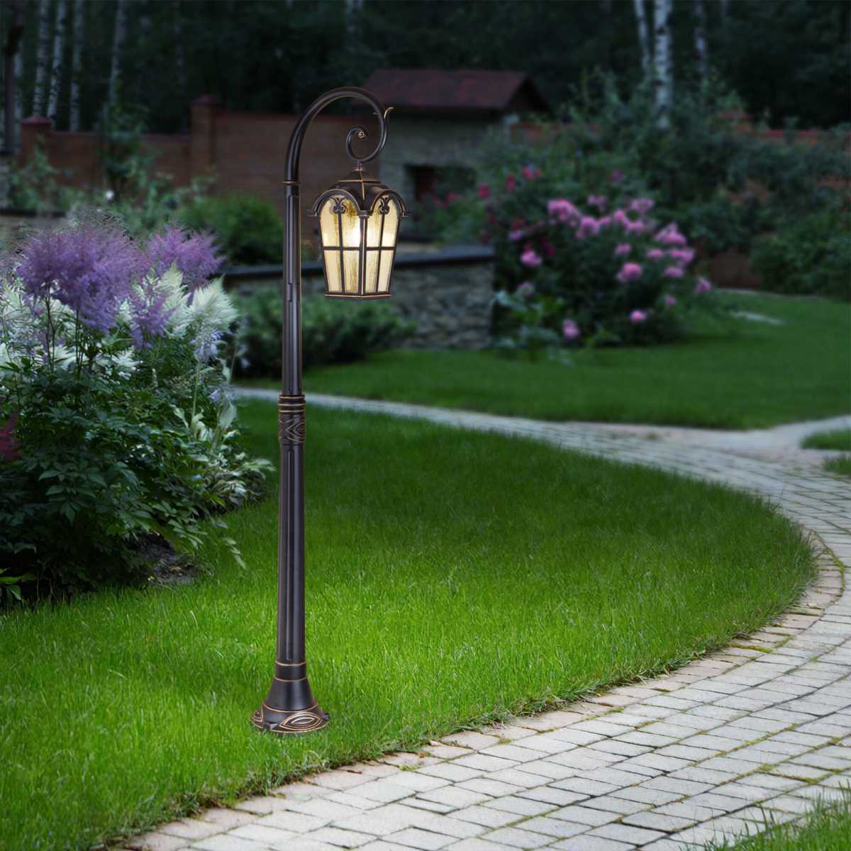 Уличный светильник Elektrostandard Mira F черное золото GL 1001F a047187