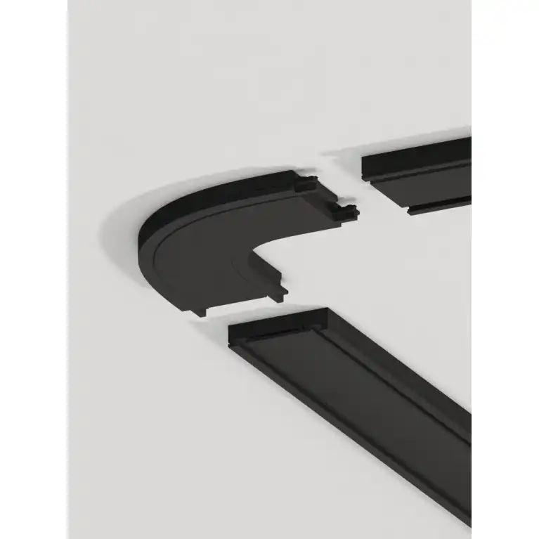 Соединитель шинопровода угловой закругленный ZZOK Nemo Black N-LCR-BK