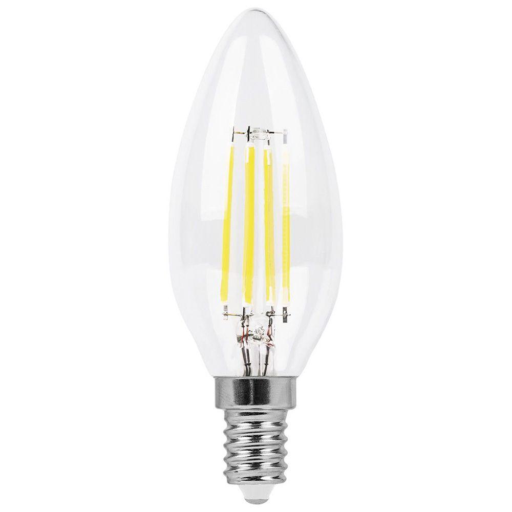 Лампа светодиодная филаментная Feron E14 11W 6400K прозрачная LB-713 38231