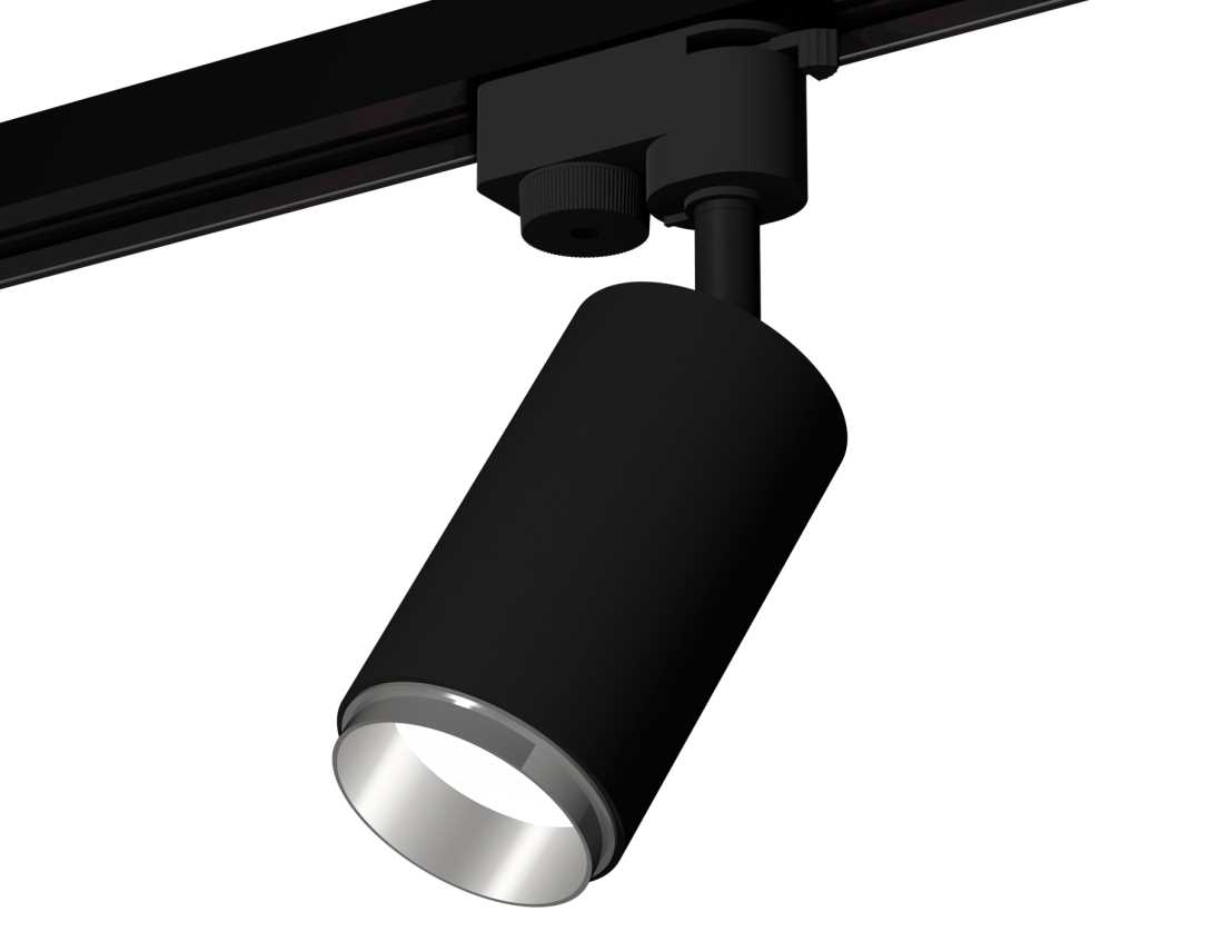 Комплект трекового светильника Ambrella light Track System XT6323042 SBK/PSL черный песок/серебро полированное (A2521, C6323, N6122)