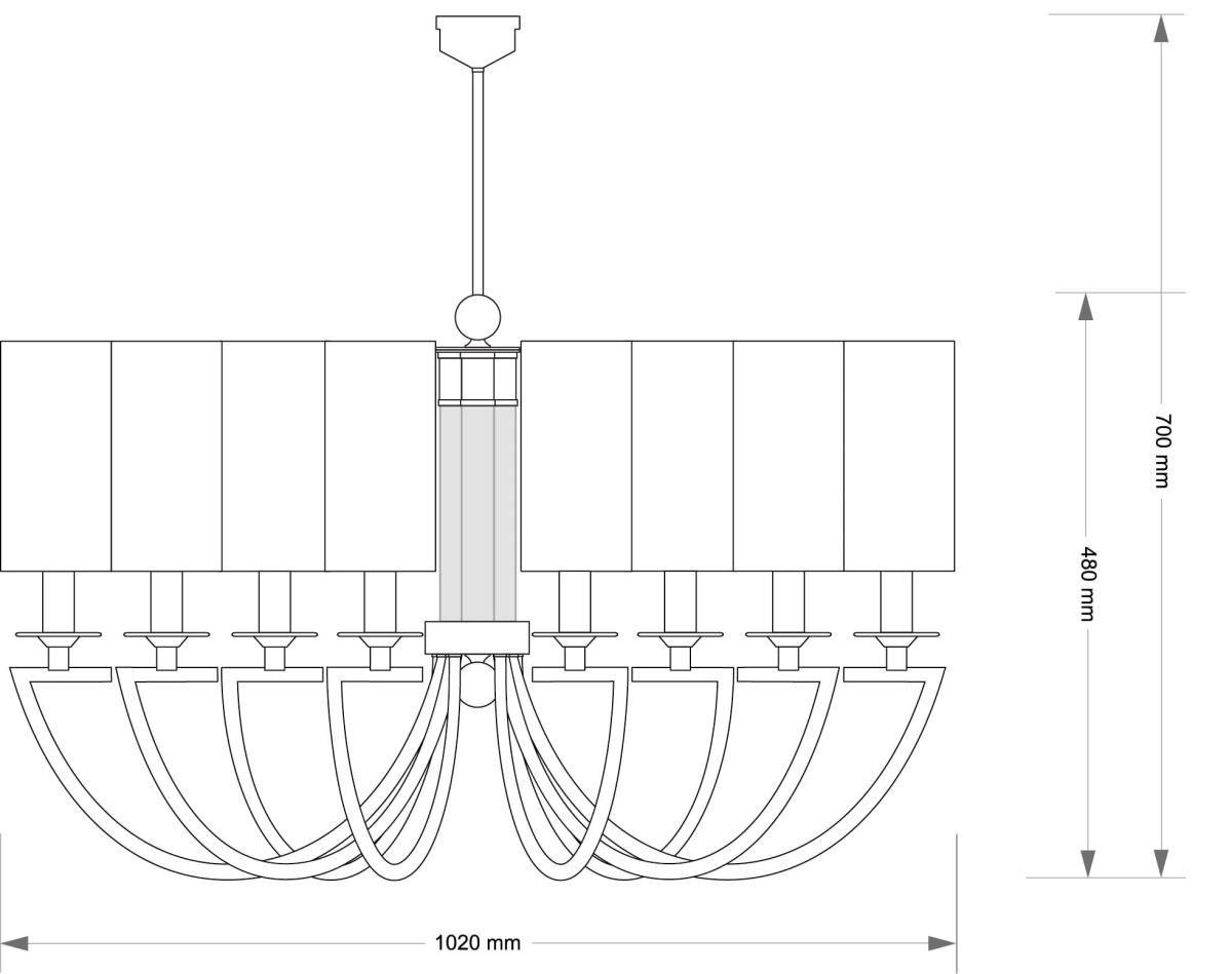 Подвесной светильник KUTEK LEA LEA-ZW-8(BN/A)